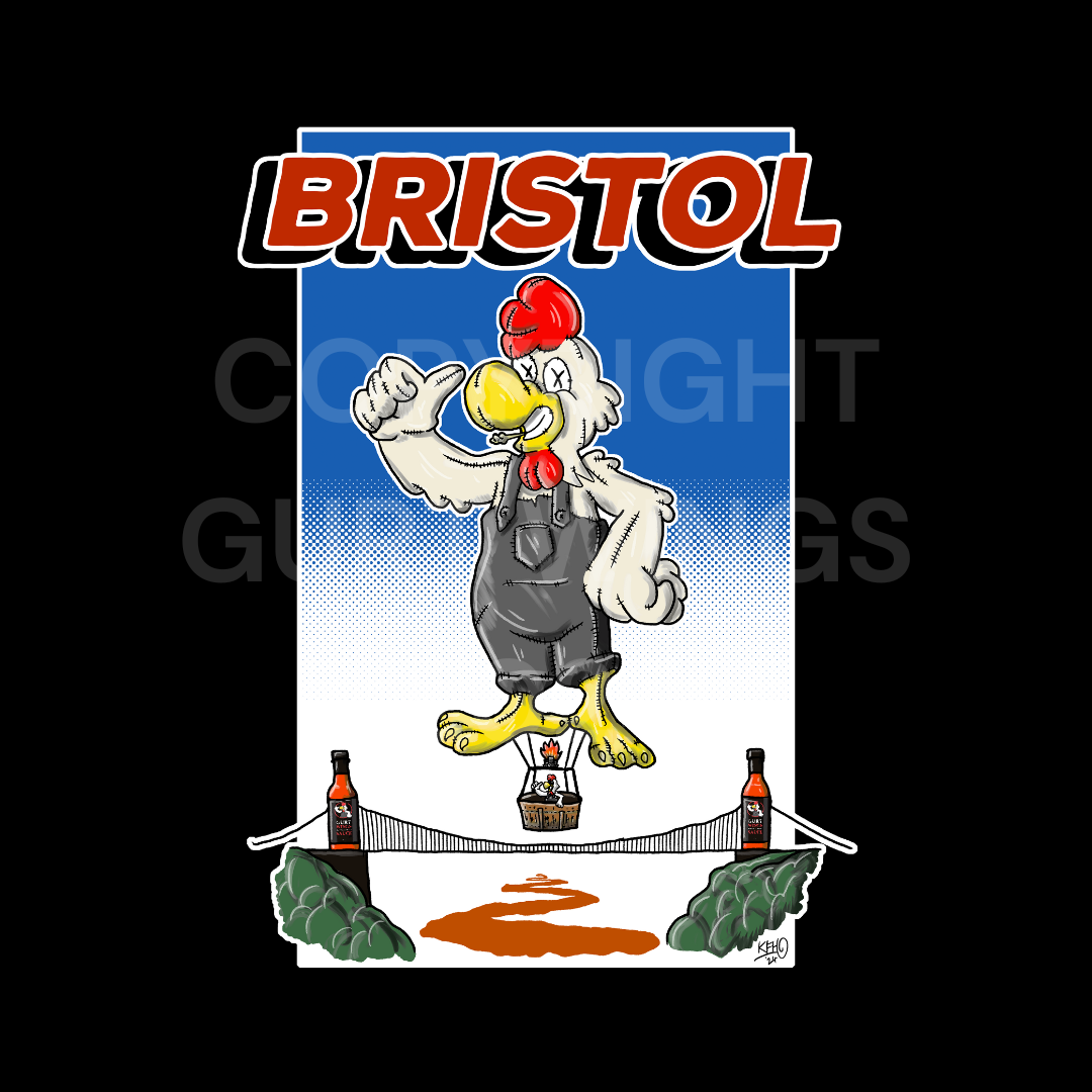 Limited Edition Gurt Wings T-Shirt: Bristol Clifton Suspension Bridge