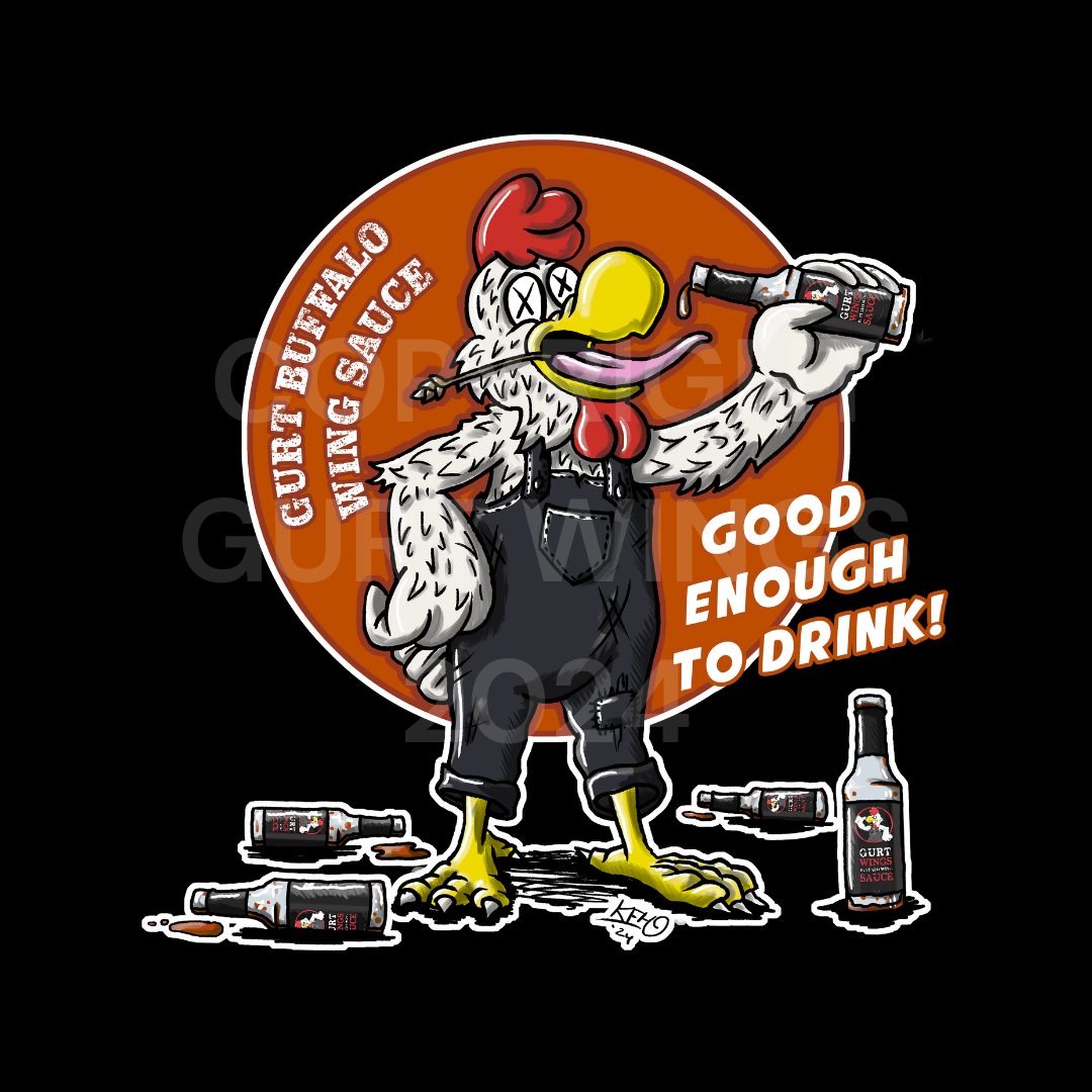 Limited Edition Gurt Wings T-Shirt: Buffalo Wing Sauce