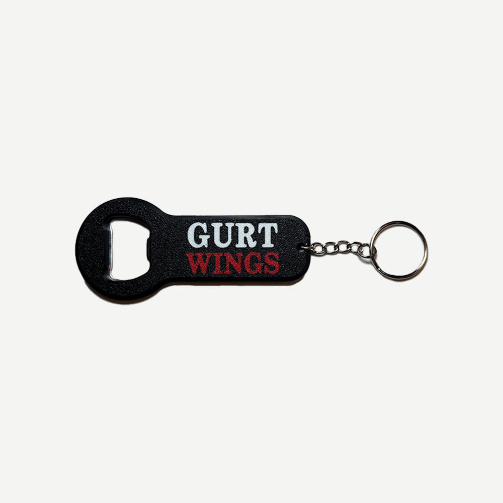 Gurt Wings Black Bottle Opener Keyring