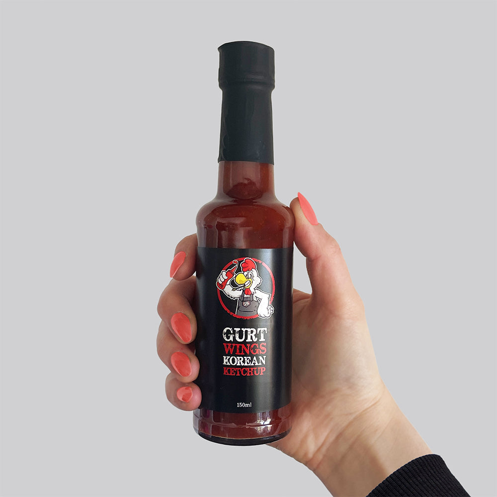 gurt wings korean ketchup held