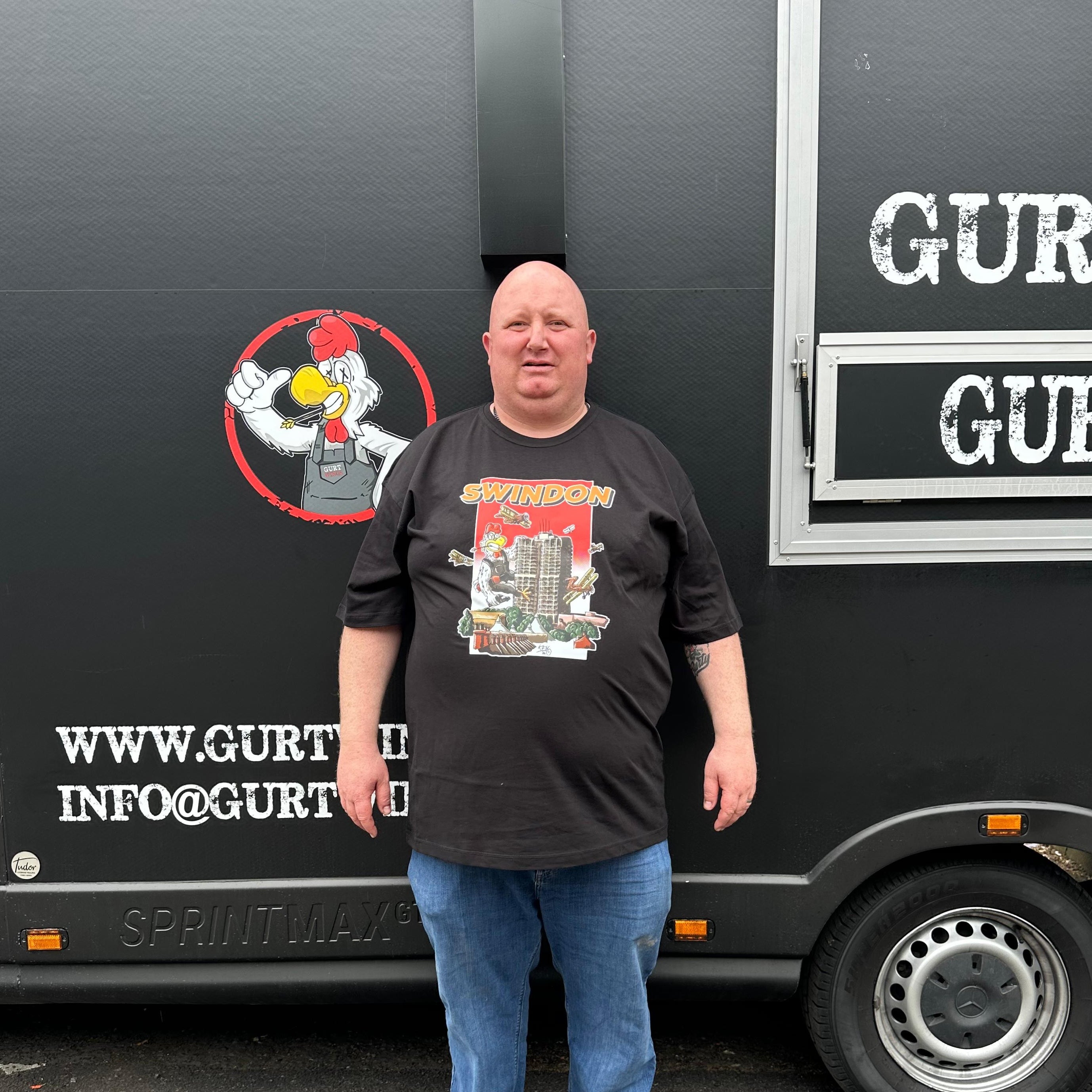 gurty in swindon tower block t-shirt