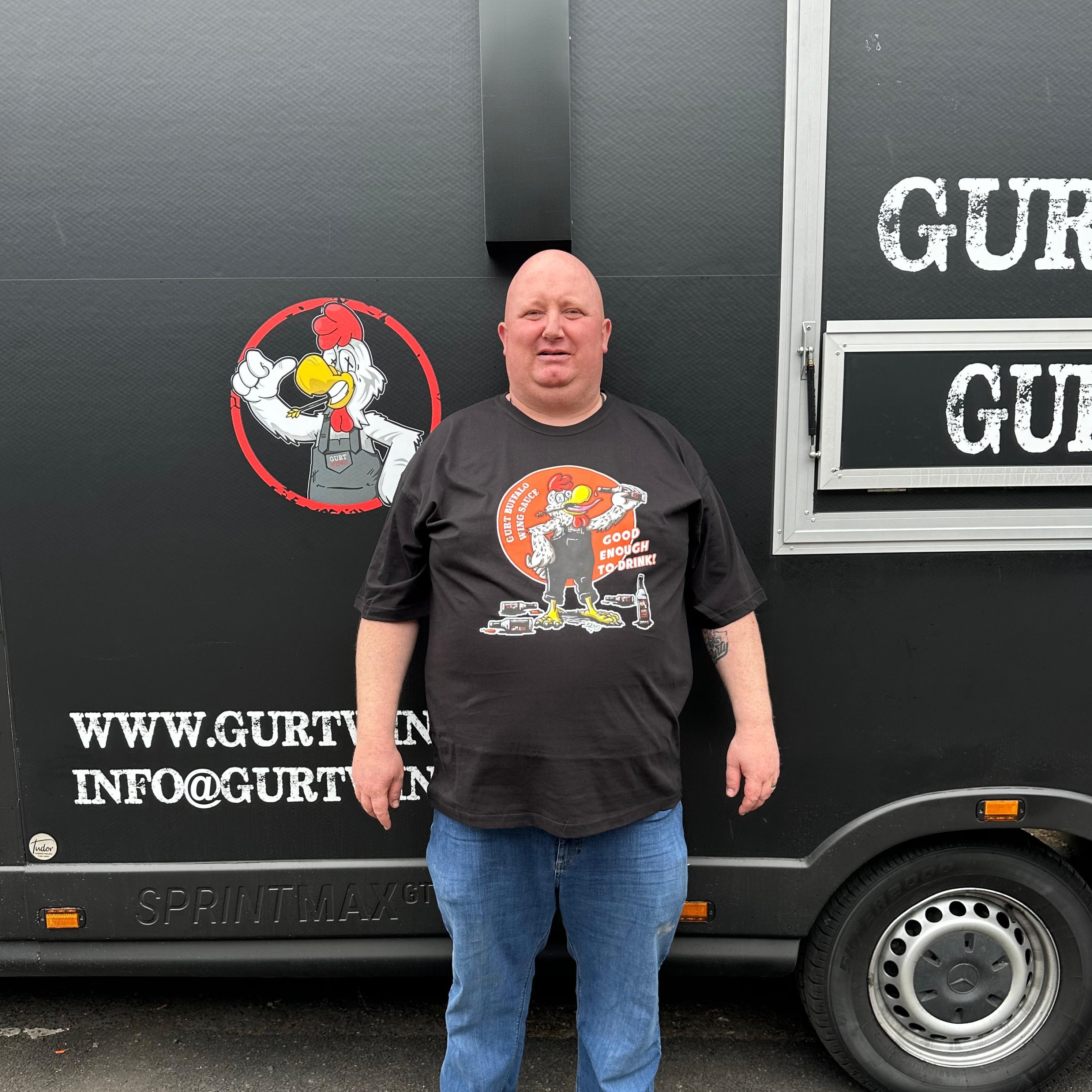 gurty in buffalo wing t-shirt