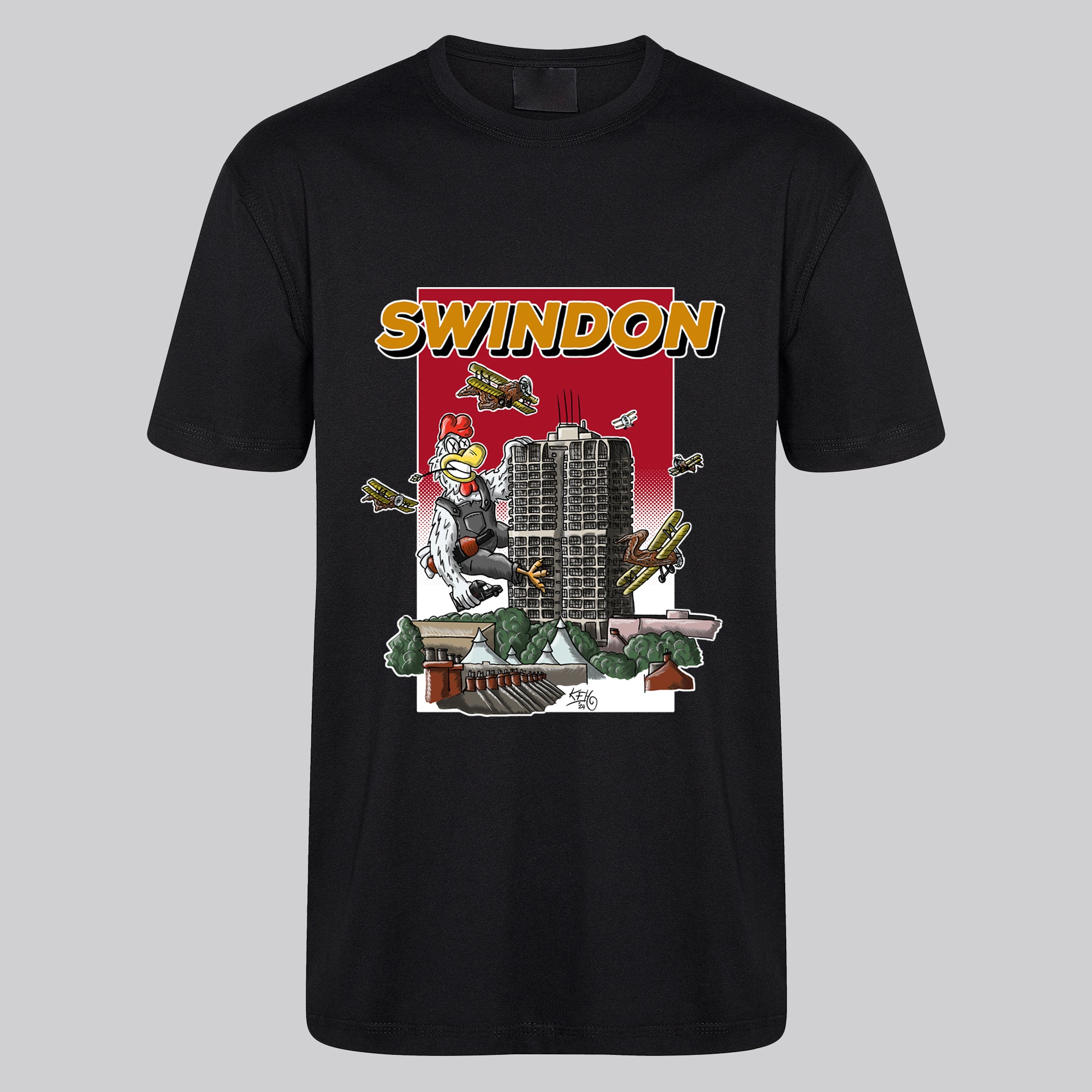 gurt wings swindon tower block t-shirt